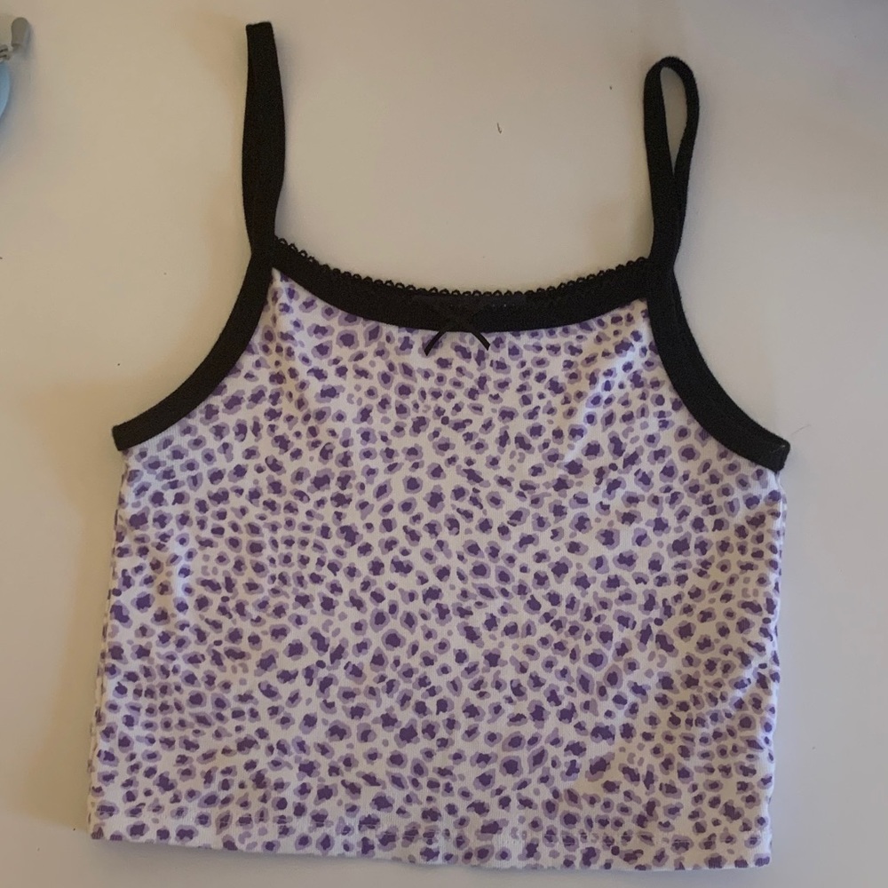 Brandy Melville Purple Leopard Belle Tank